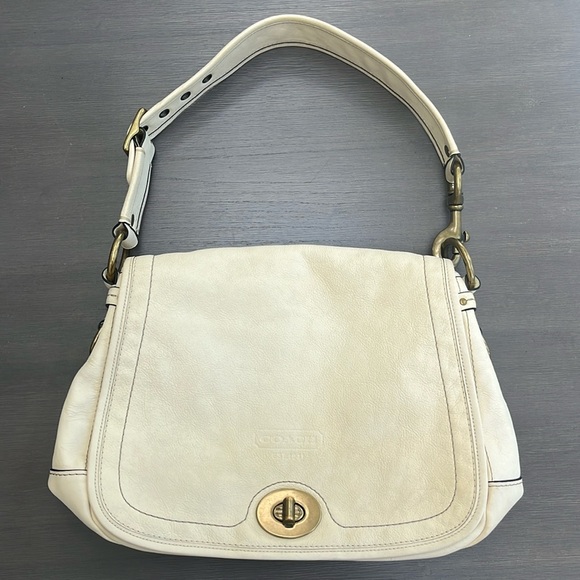 Coach Handbags - Coach Legacy 65th Anniversary Vachetta Cream Leather Shoulder Bag 11134
